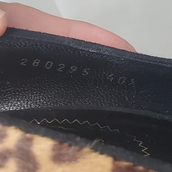 YSL- YvesSauntLaurent- size 40 1/2 - pony hair animal print stilettos/pumps -